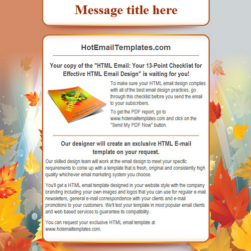 Autumn Newsletter Templates Free