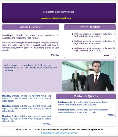 Business Newsletter Templates Free