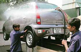 Car Getting Washed