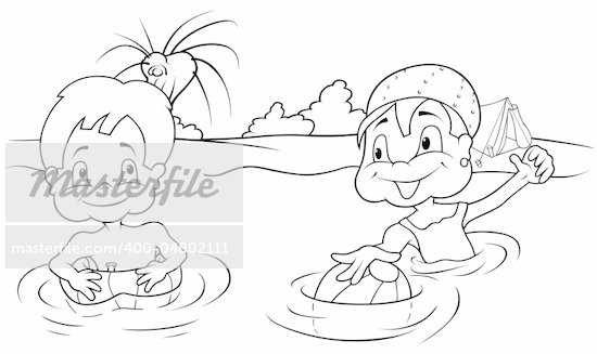 Children Clip Art Black And White