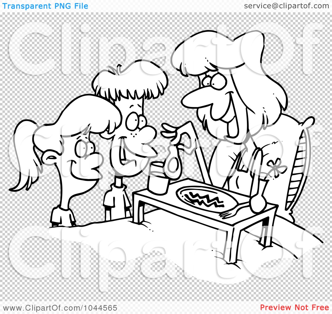 Children Clip Art Black And White