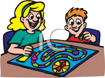 Children Playing Games Clip Art