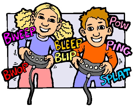 Children Playing Games Clip Art