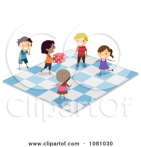 Children Playing Games Clip Art