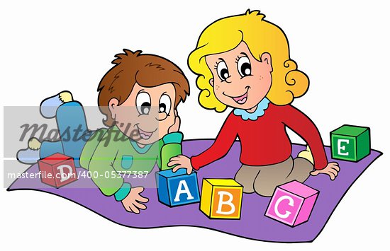 Children Playing Games Clip Art