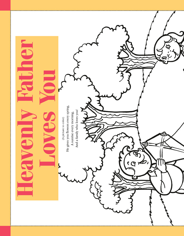 Children Playing In The Park Coloring Page