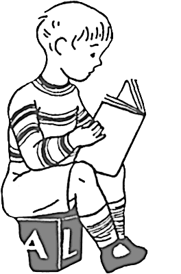 Children Reading Books Coloring Pages