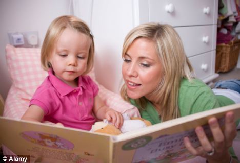 Children Reading Books With Parents