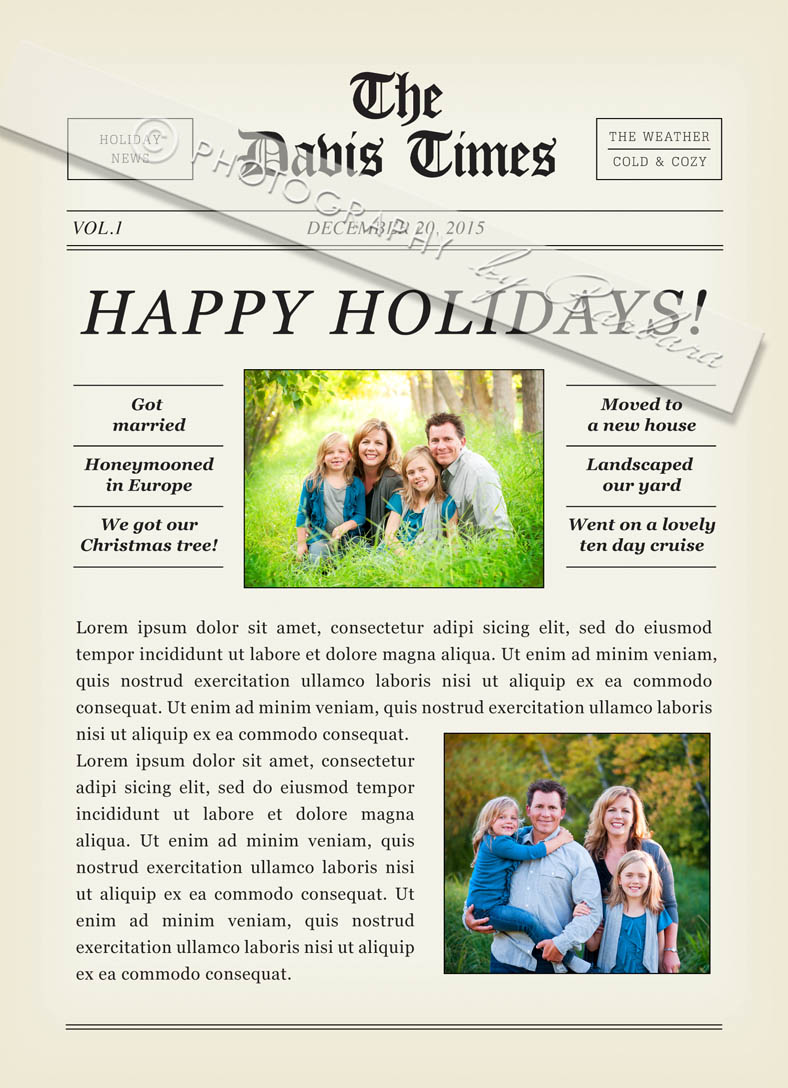 Christmas Newsletter Examples