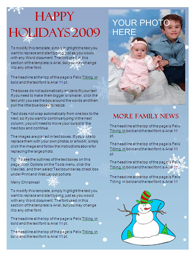 Christmas Newsletter Templates Free Download