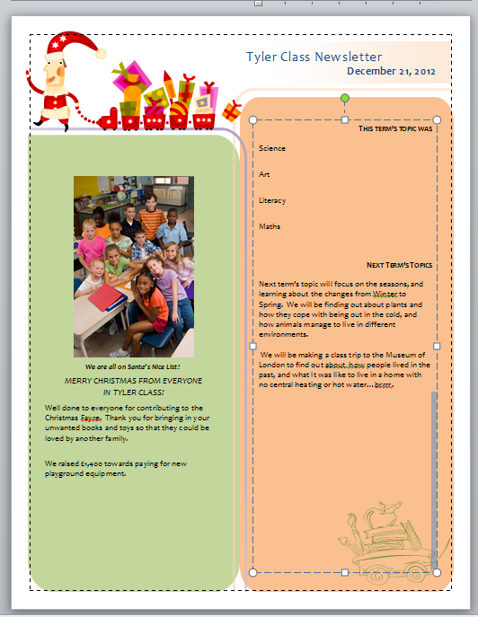 Christmas Newsletter Templates Free Word