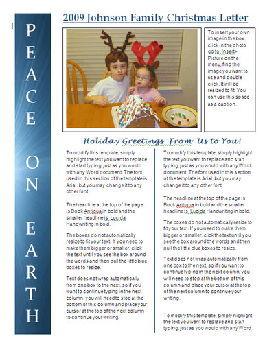 Christmas Newsletter Templates Free Word