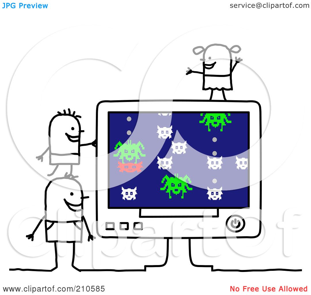 Clipart Children Playing Games