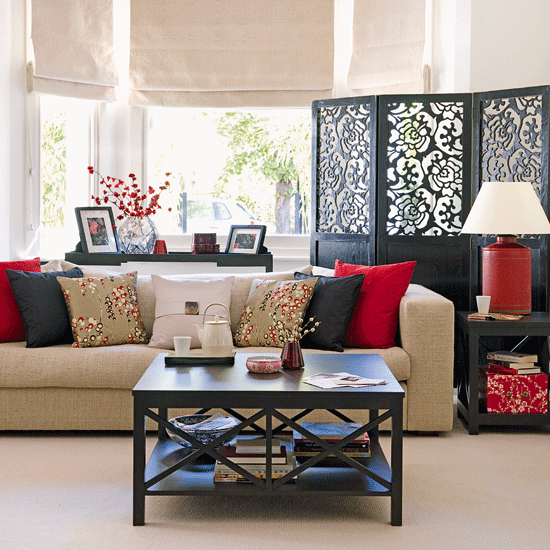 Cream And Red Living Room Ideas