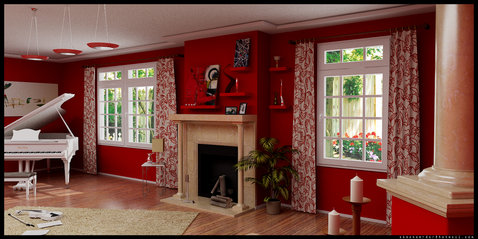 Cream And Red Living Room Ideas