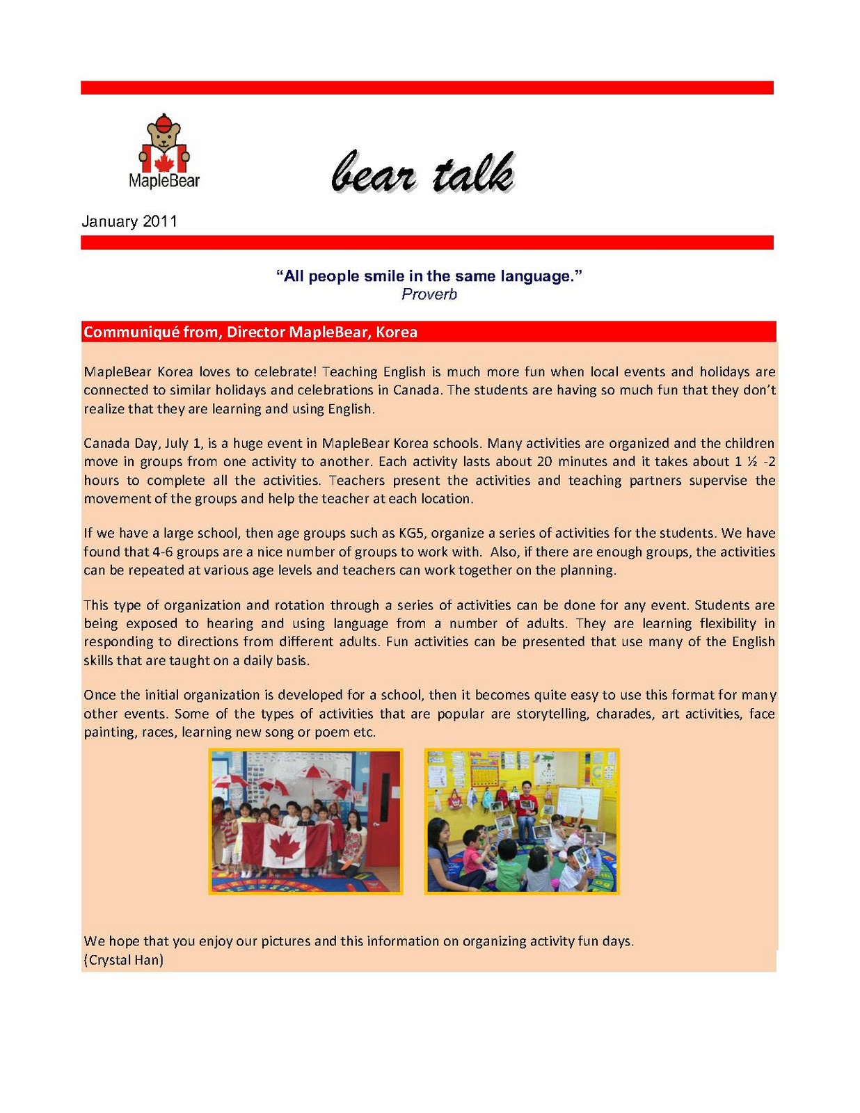 December Newsletter Ideas For Daycare