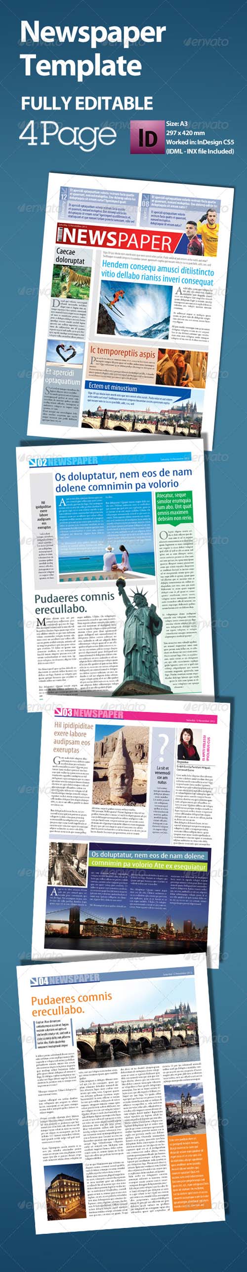 Editable Newspaper Template For Kids