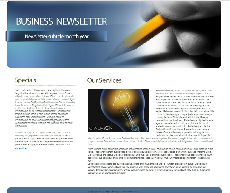 Free Newsletter Templates For Wordpress