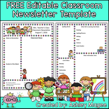 Free Printable Newsletter Templates For Teachers