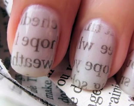 How Do You Do Newspaper Nails Without Alcohol