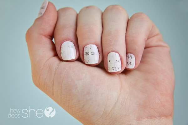 How To Do Newspaper Nails With Magazine