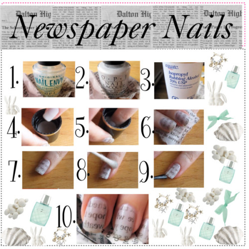 How To Do Newspaper Nails With Water