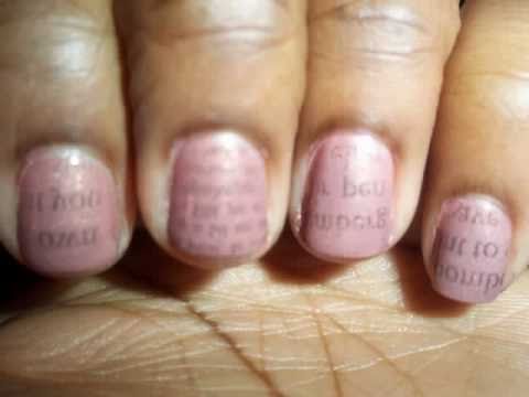 How To Do Newspaper Nails Yahoo