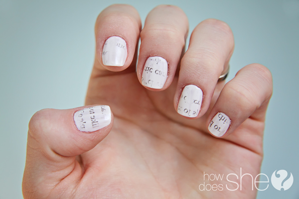 How To Make Newspaper Nails Darker