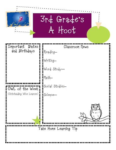 Kindergarten Newsletter Templates Free