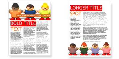 Kindergarten Newsletter Templates Free