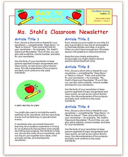 Newsletter Format For Word