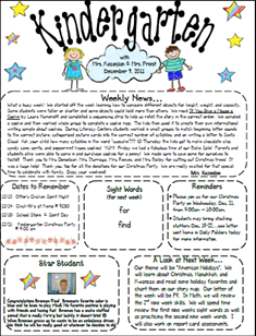 Newsletter Templates For Teachers