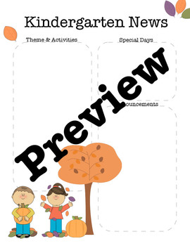 Newsletter Templates For Teachers Kindergarten