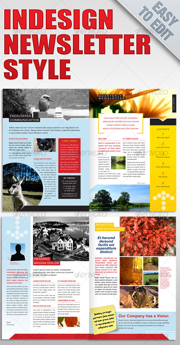 Newsletter Templates Indesign