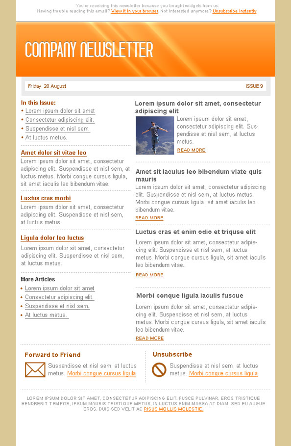 Newsletter Templates Psd