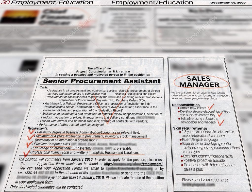 Newspaper Ads For Jobs