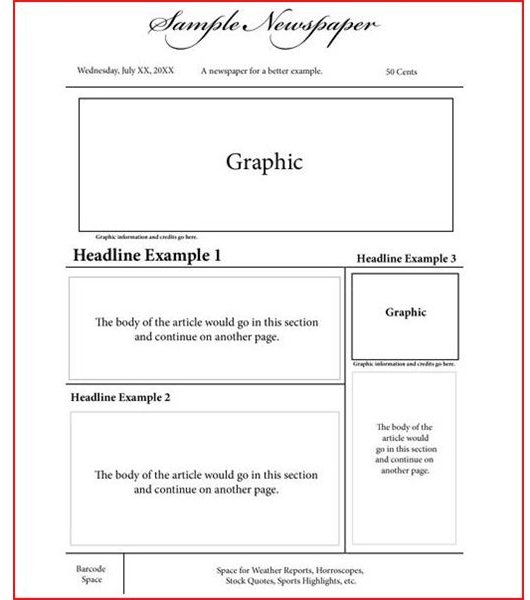 Newspaper Article Template