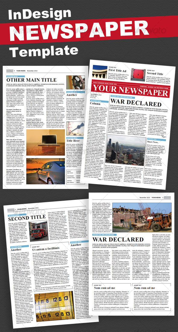 Newspaper Front Page Template