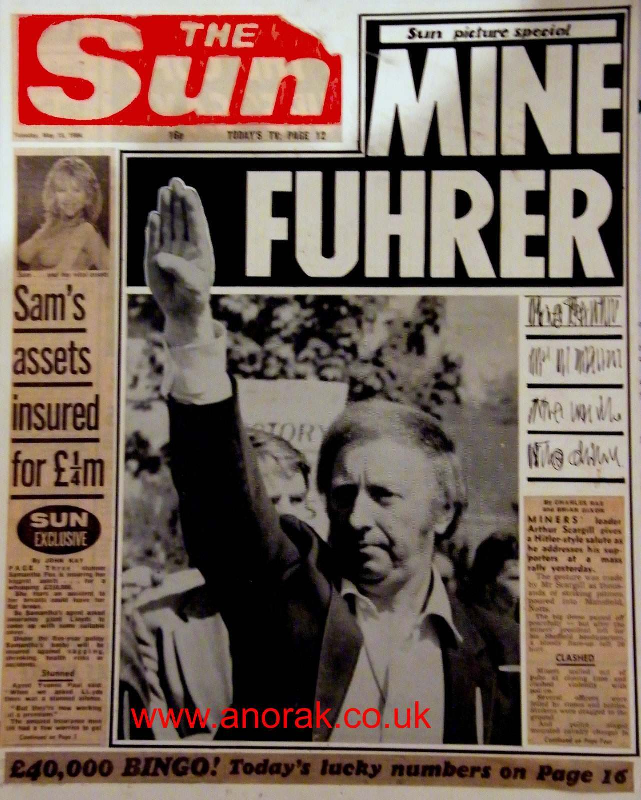 Newspaper Front Pages The Sun