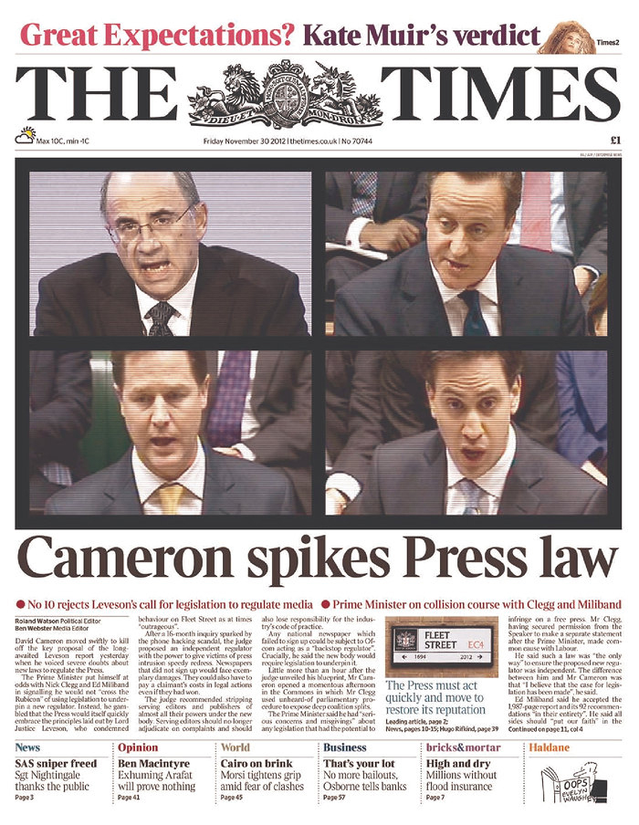 Newspaper Front Pages Uk