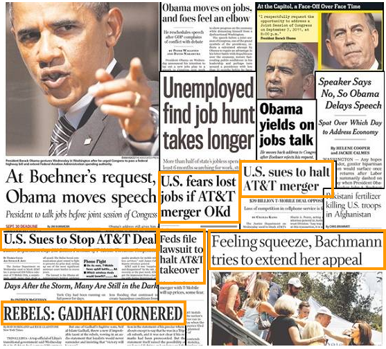 Newspaper Headlines Collage