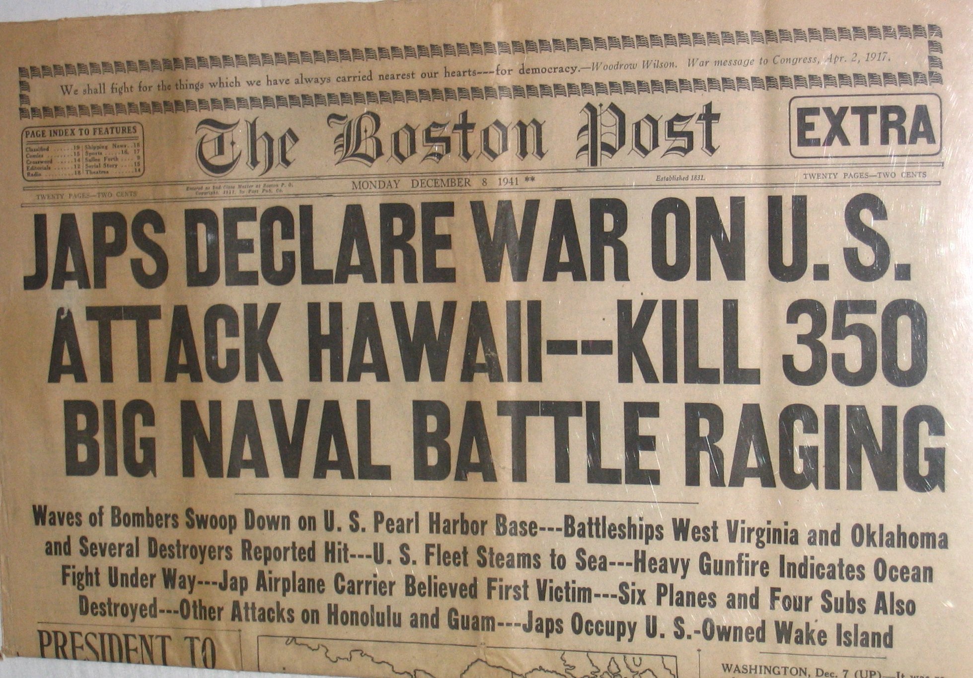 Newspaper Headlines World War 2