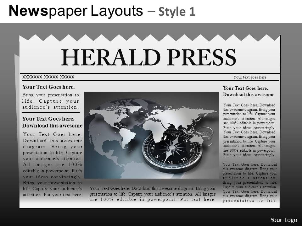 Newspaper Layout Template For Powerpoint