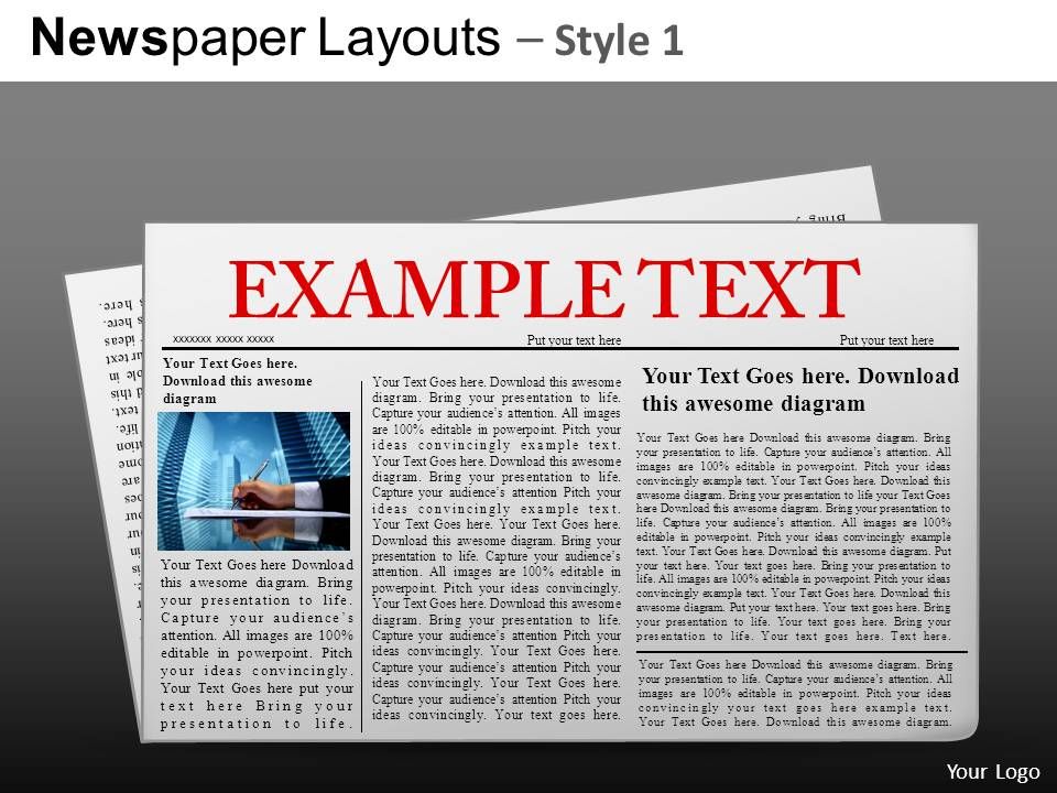 Newspaper Layout Template For Powerpoint