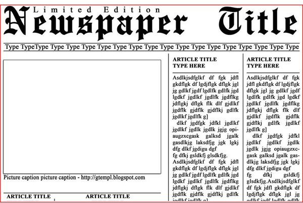 Newspaper Layout Template For Powerpoint