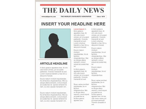 Newspaper Layout Template For Word