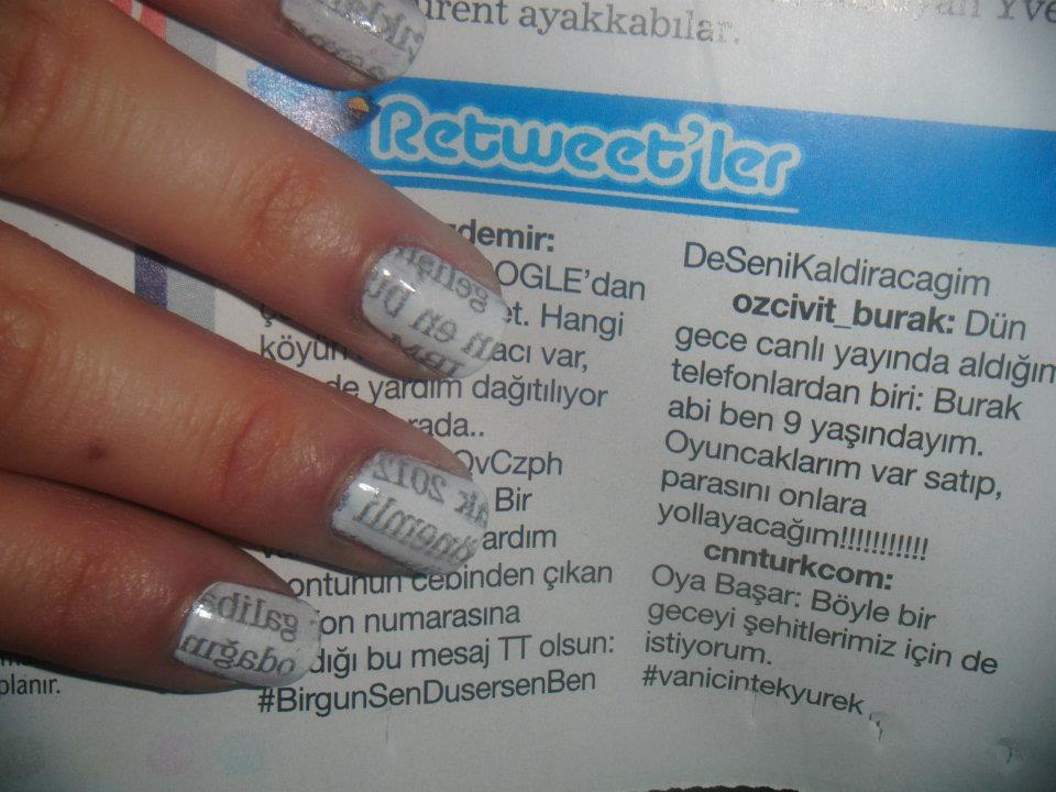 Newspaper Nails Tutorial Without Alcohol