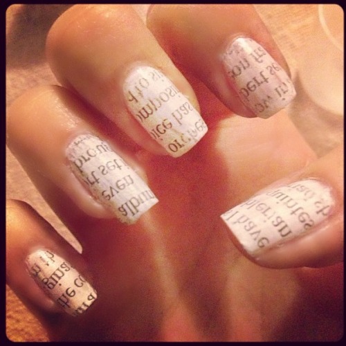 Newspaper Nails With Water