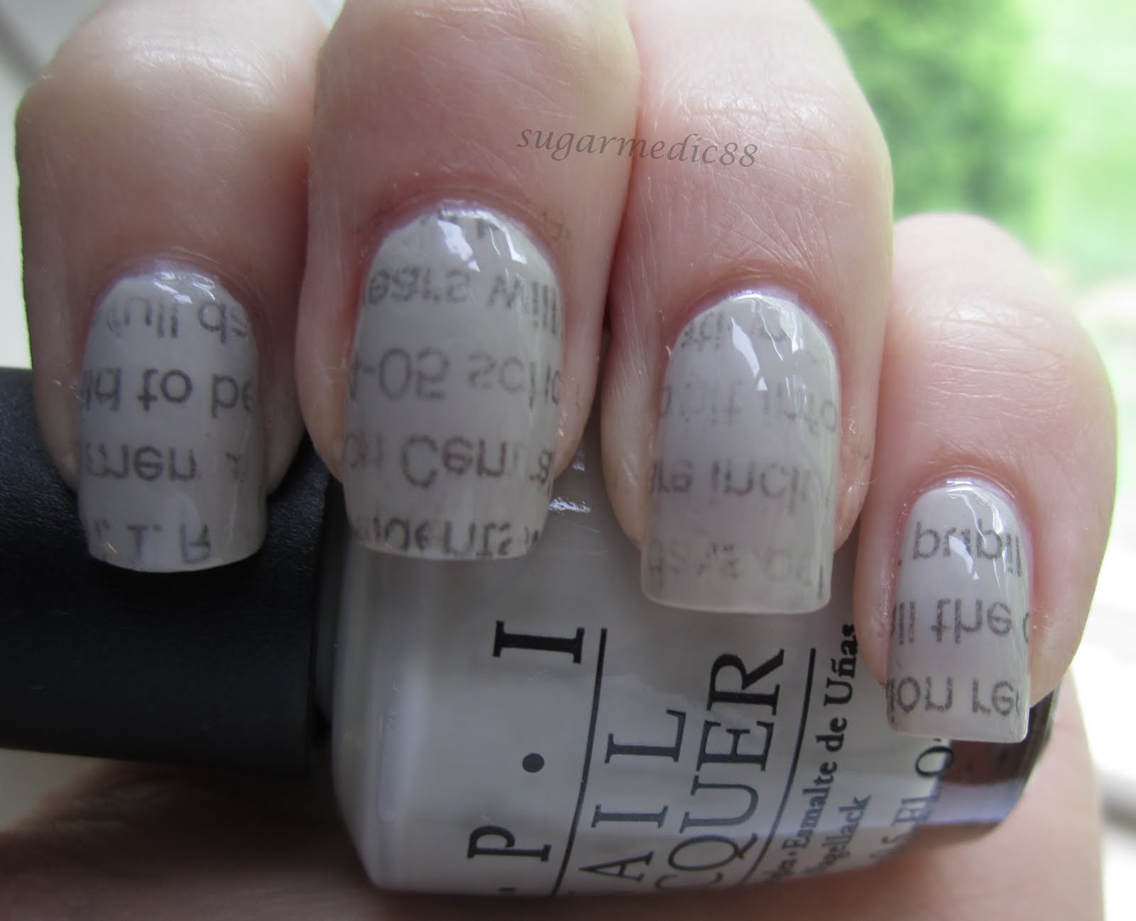 Newspaper Nails With Water