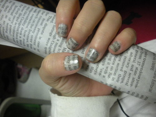 Newspaper Nails Without Rubbing Alcohol Or Vodka